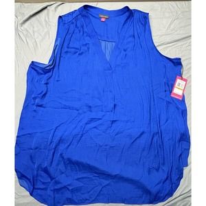 Vince Camuto Cobalt Blue Blouse Plus Size 3X NWT MSRP $69